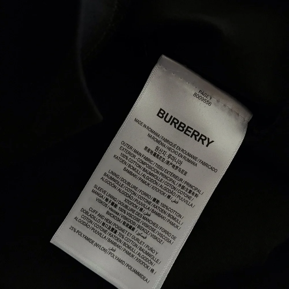 Burberry Black Logo T-Shirt Large
